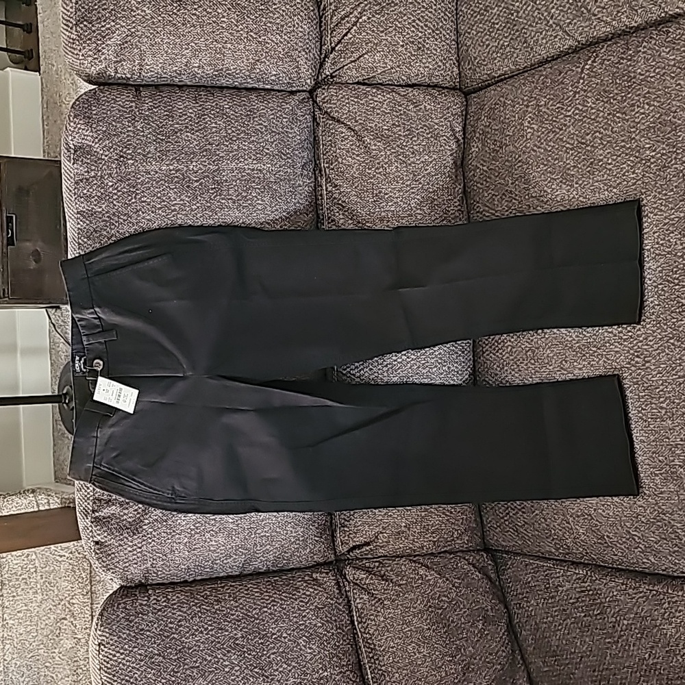 J. Crew High-rise Girlfriend Chino in black, size zero.